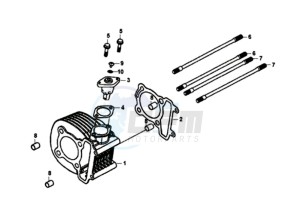 SYMPHONY ST 125 EURO4 L7 drawing CYLINDER / GASKETS