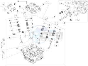 RS 125 4T E4 ABS (EMEA) drawing Cylinder head - valves