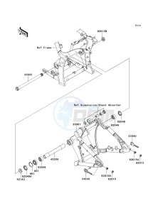 VN 2000 F [VULCAN 2000 CLASSIC LT] (6F-7F) F6F drawing SWINGARM