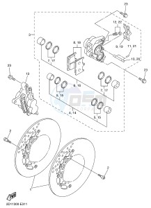 FZ1-S FZ1 FAZER 1000 (2DV1) drawing FRONT BRAKE CALIPER