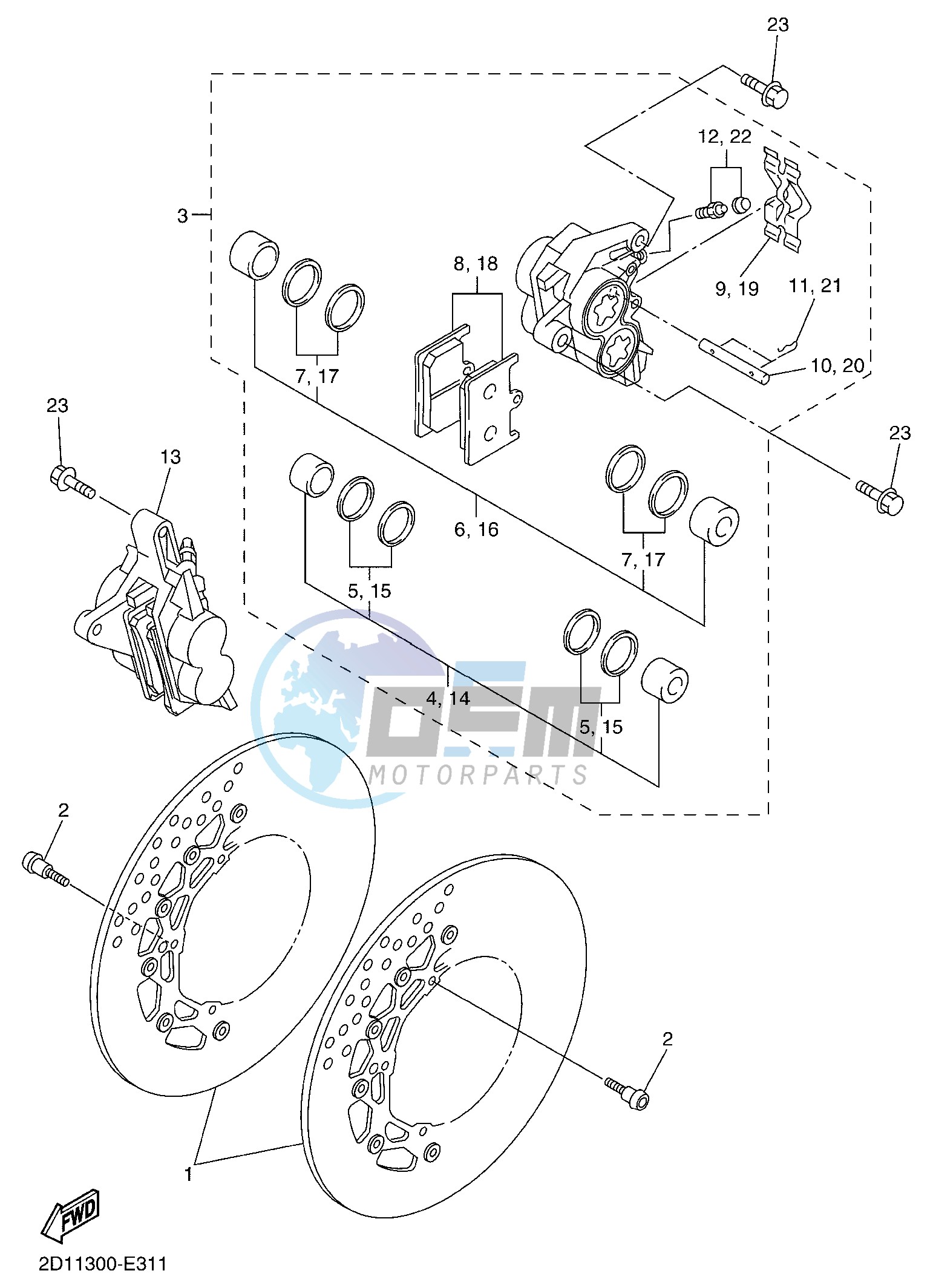 FRONT BRAKE CALIPER