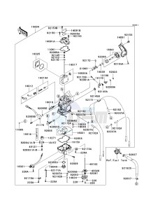 KLX 450 A [KLX450R] (A8F-A9F) A9F drawing CARBURETOR