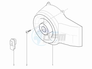 Typhoon 50 2t e3 (CH) Switserland drawing Flywheel magneto cover - Oil filter