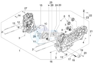 MP3 125 ie Touring drawing Crankcase