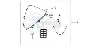 CBR1000RAA Australia - (U / ABS) drawing WINDSCREEN