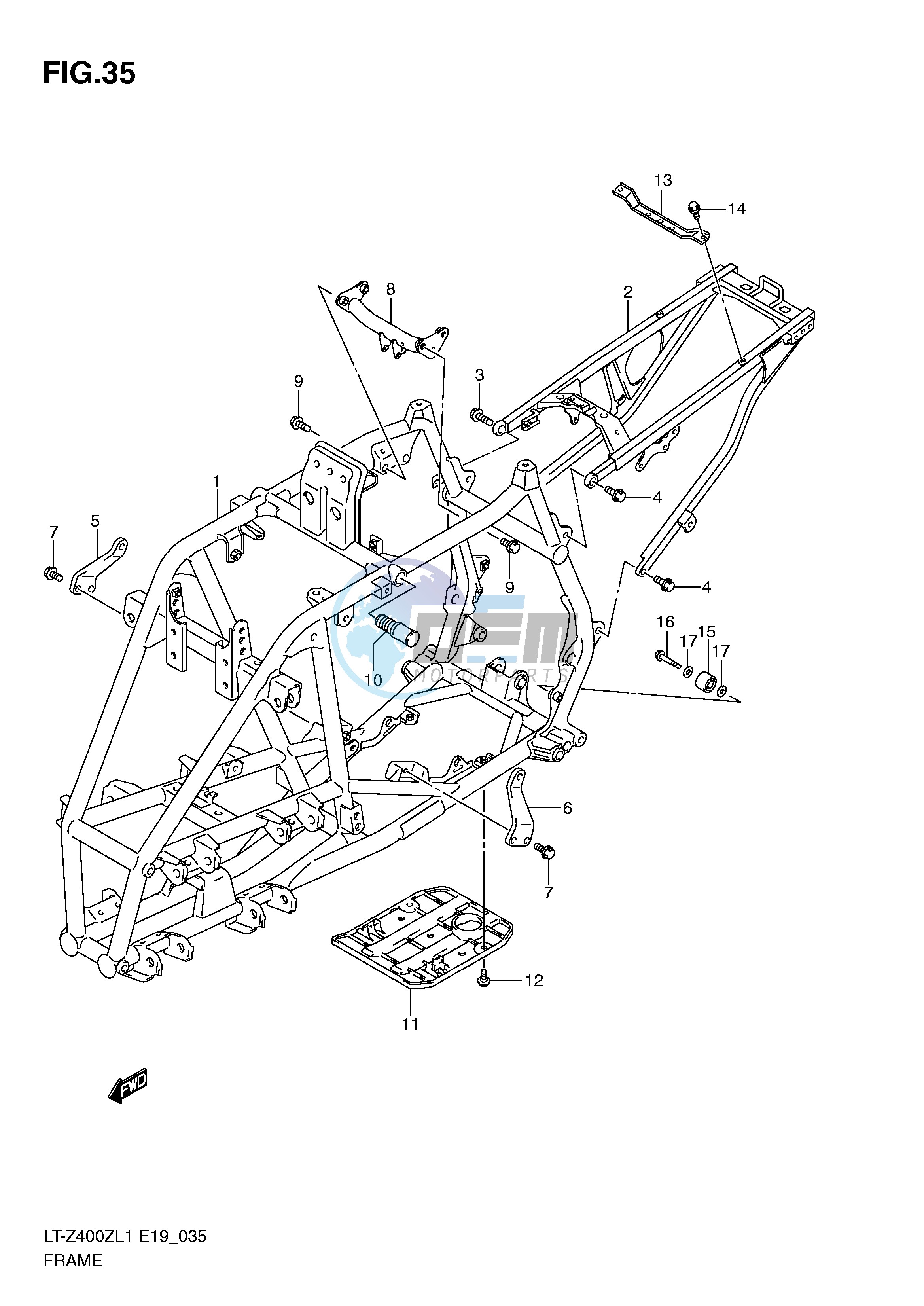 FRAME (LT-Z400L1 E19)