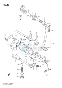 TU250X (E28) drawing GEAR SHIFTING