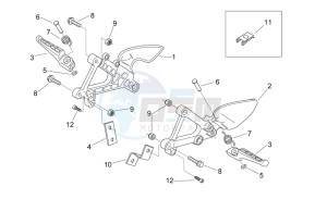 RS 50 drawing Front footrests