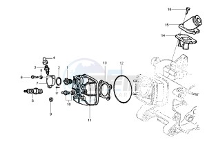 Runner POGGIALI 50 drawing Cylinder head - Induction Pipe