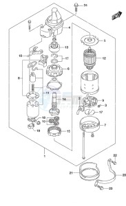 DF 70A drawing Starting Motor