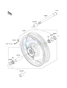 VN 1600A A[VULCAN 1600 CLASSIC] (A1-A3) [VULCAN 1600 CLASSIC] drawing FRONT WHEEL