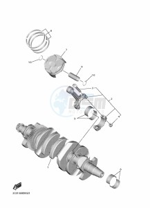 YZF600 YZF-R6 (BN6K) drawing CRANKSHAFT & PISTON