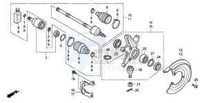 TRX420TE FOURTRAX ES drawing FRONT KNUCKLE (4WD)