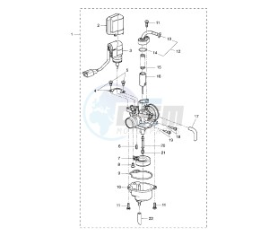 YQ AEROX 50 drawing CARBURETOR