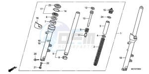 CBF600NA9 Europe Direct - (ED / ABS) drawing FRONT FORK