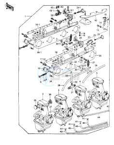 KZ 1000 C [POLICE 1000] (C1-C1A) [POLICE 1000] drawing CARBURETOR ASSY -- 78 C1_C1A- -