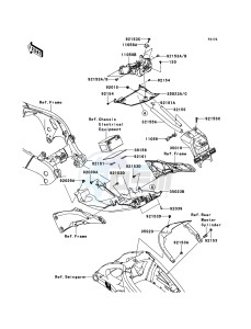 NINJA_ZX-10R ZX1000JDF FR XX (EU ME A(FRICA) drawing Rear Fender(s)