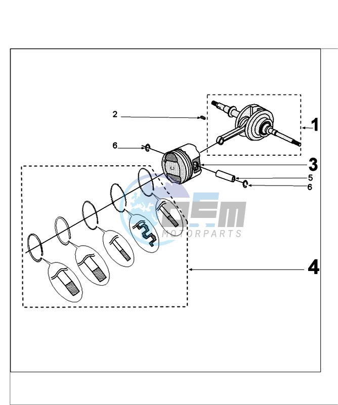 CRANKSHAFT AND PISTON