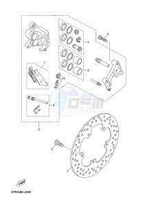 YP125R X-MAX125 X-MAX125 (2ABG 2ABG) drawing FRONT BRAKE CALIPER