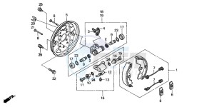 TRX250 RECON drawing FRONT BRAKE PANEL