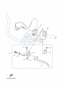 YFM700FWBD KODIAK 700 EPS (B5KJ) drawing HANDLE SWITCH & LEVER