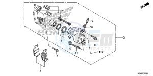 SH300AE SH300AE UK - (E) drawing REAR BRAKE CALIPER