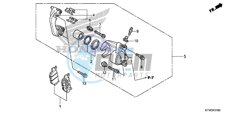 REAR BRAKE CALIPER