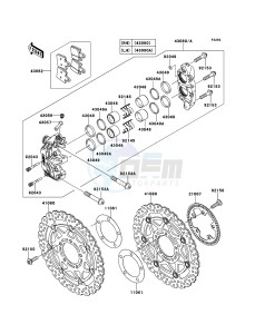 1400GTR ZG1400A9F FR GB XX (EU ME A(FRICA) drawing Front Brake