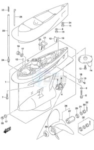 DF 250 drawing Gear Case (C/R)