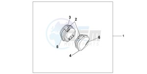 XL1000V VARADERO drawing PANNIER SET MUTE BLACK METALLIC