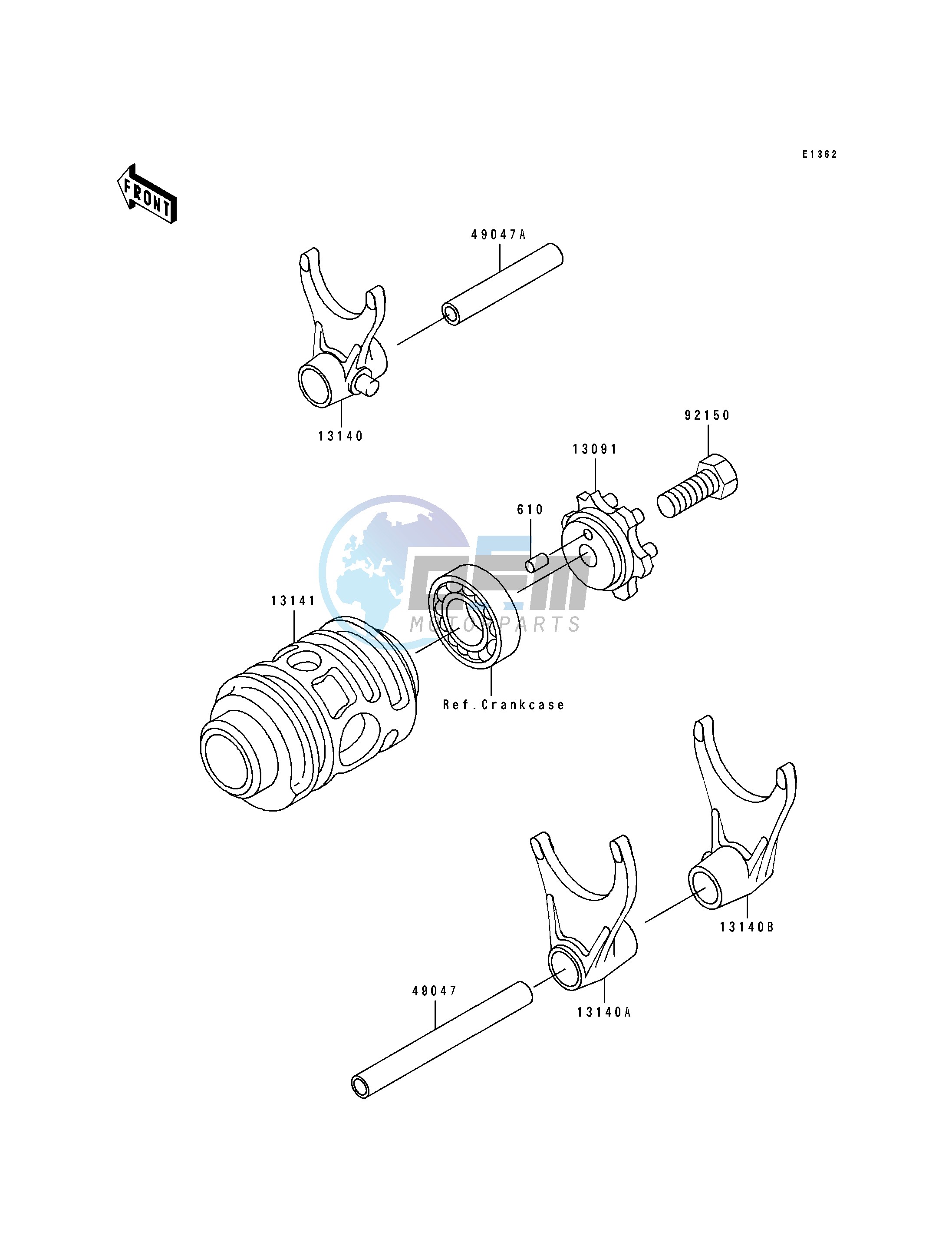 GEAR CHANGE DRUM_SHIFT FORK-- S- -