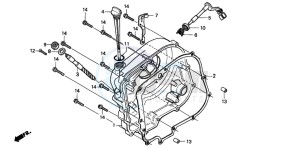 CB250P drawing RIGHT CRANKCASE COVER