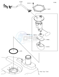 BRUTE FORCE 750 4x4i EPS KVF750HFF EU drawing Fuel Pump