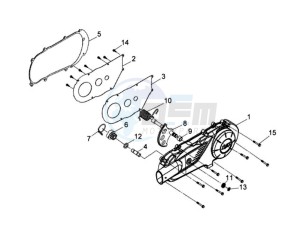 JET 4 125cc drawing CRANKCASE COVER LEFT