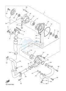 FZ1-S FZ1 FAZER 1000 (2DV1) drawing WATER PUMP