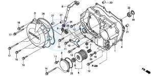 XR400R drawing RIGHT CRANKCASE COVER