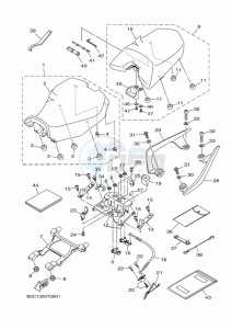 TRACER 900 MTT850 (B5C9) drawing SEAT