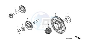 CB600FAC drawing STARTING DRIVEN GEAR