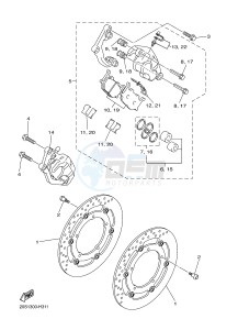 XJ6F 600 DIVERSION F (1CWJ) drawing FRONT BRAKE CALIPER