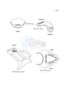 ZX 600 P [NINJA ZX-6R] (7F-8FA) P7F drawing DECALS-- RED- --- P7F- -