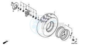 TRX250XA Australia - (U) drawing FRONT WHEEL