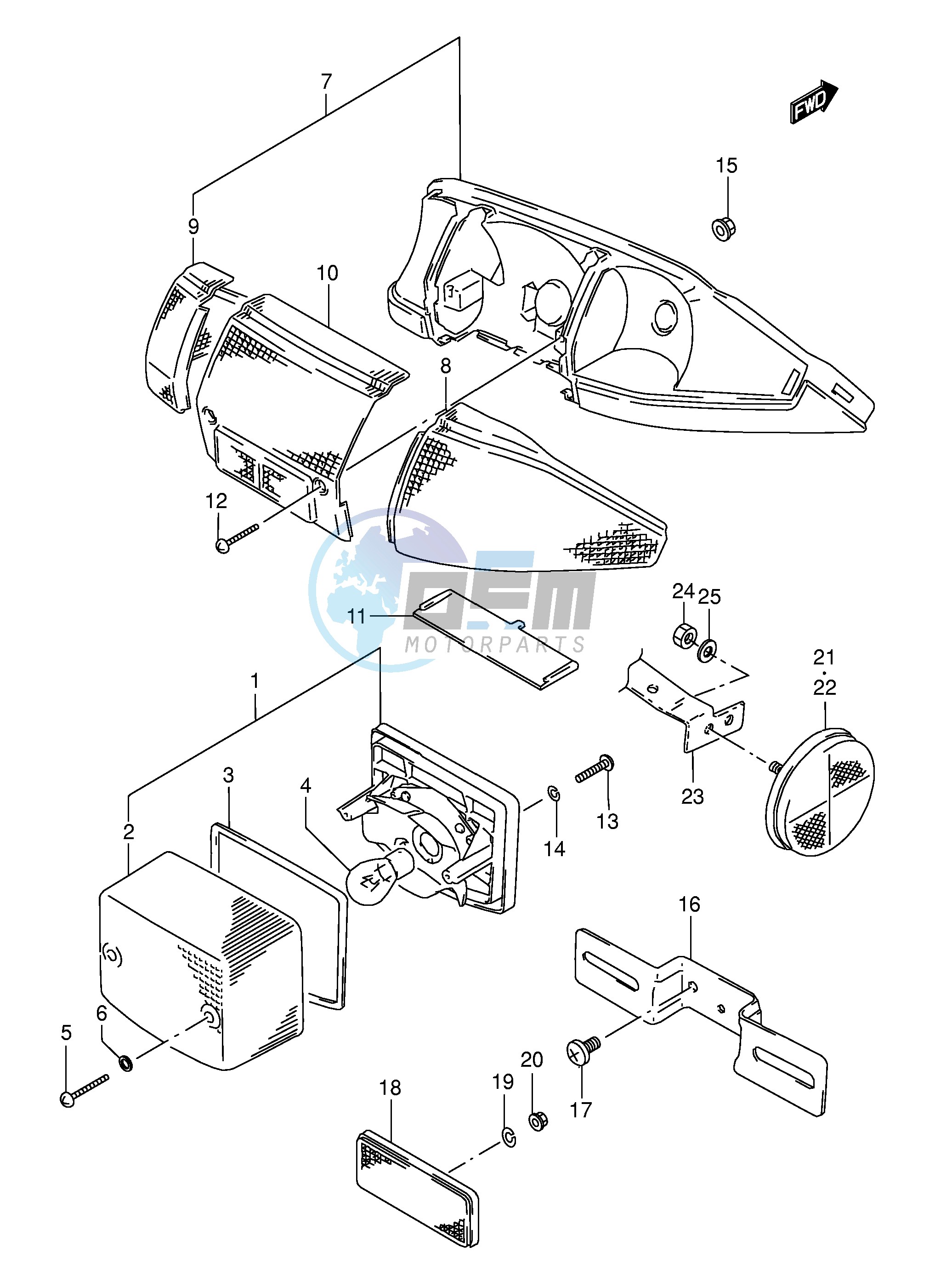 REAR COMBINATION LAMP (E2,E4,E21,E24)