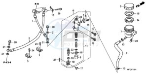 CB600FAA Australia - (U / ABS) drawing REAR BRAKE MASTER CYLINDER (CB600FA/FA3)