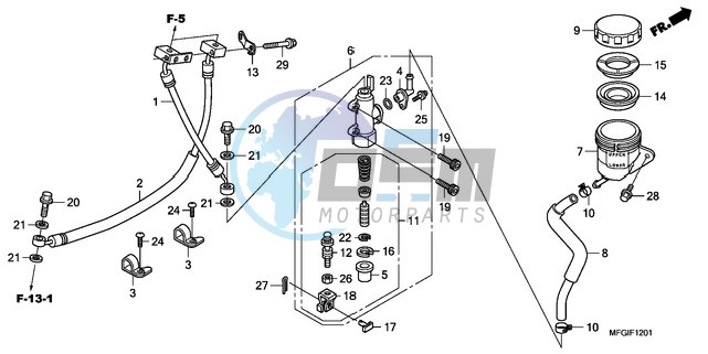 REAR BRAKE MASTER CYLINDER (CB600FA/FA3)