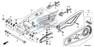 NC750XAG NC750X Europe Direct - (ED) drawing SWINGARM