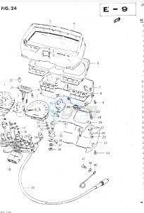 GSX500E (E39) drawing SPEEDOMETER - TACHOMETER (GSX500ESE ESF)