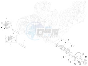 LIBERTY 150 150 IGET 4T 3V IE ABS (NAFTA) drawing Rocking levers support unit