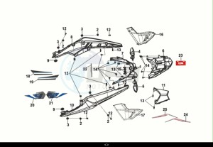 NH-X125 (ME12B2-EU) (E5) (M1) drawing SIDECOVER - BODYCOVER