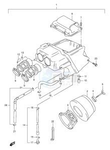 XF650 (E2) drawing AIR CLEANER