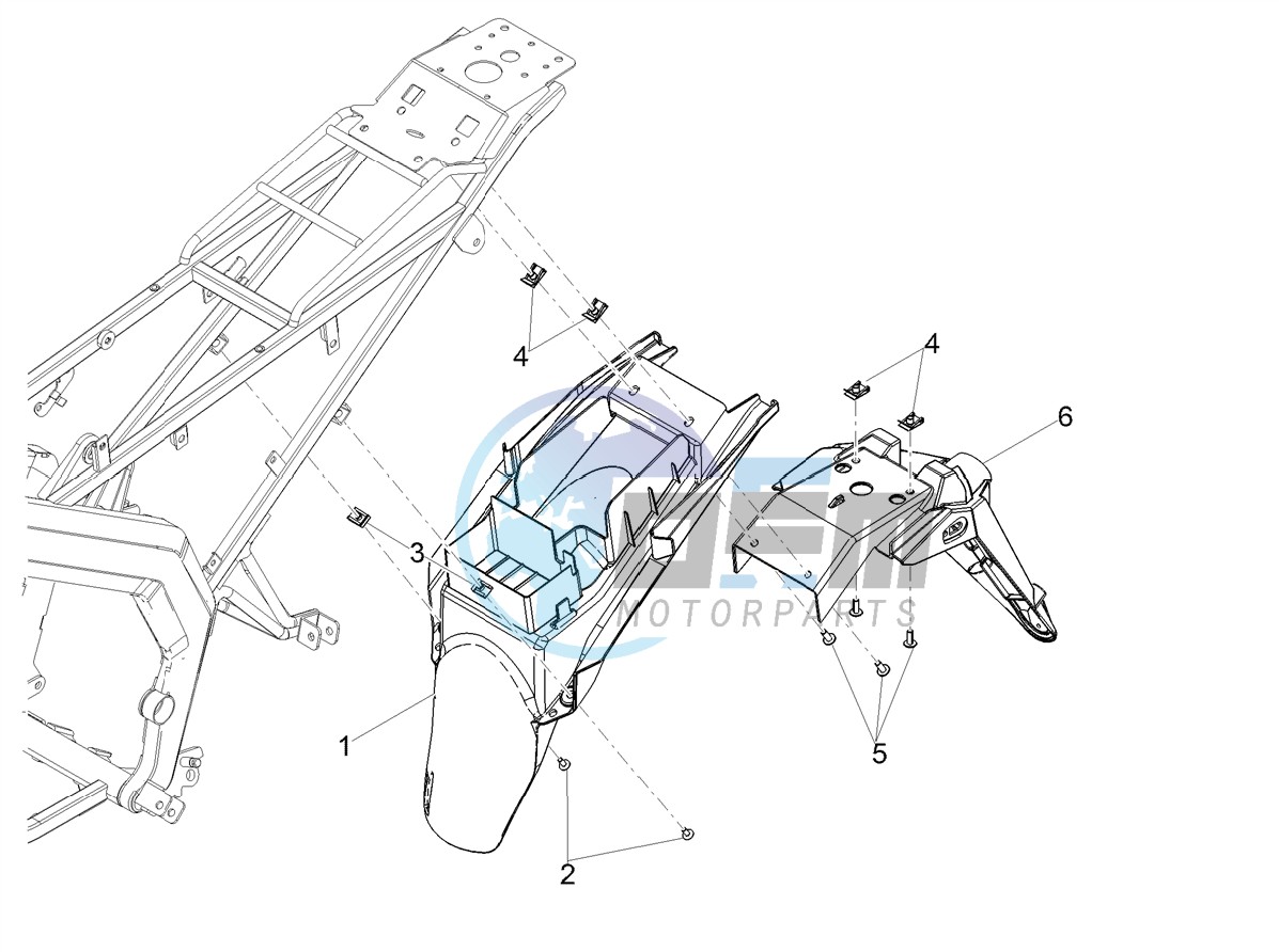 Rear mudguard